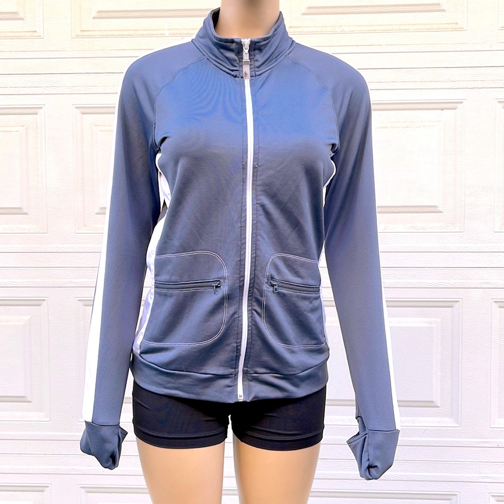 ALO Black Full Zip Activewear Mock Neck Long Sleeve Jacket Size L